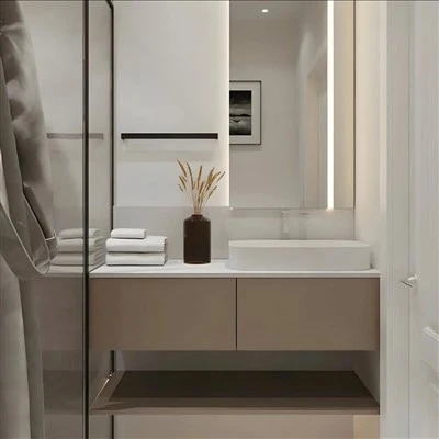 Custom Floating Vanity Cabinets