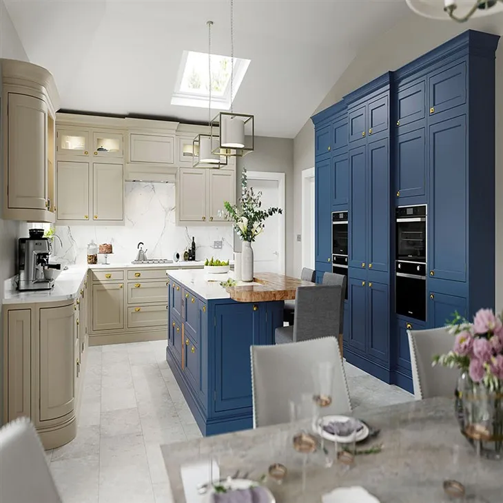 Modern Blue Kitchen Cabinets (3)