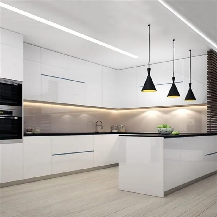 cream kitchen cabinets black granite countertops-02