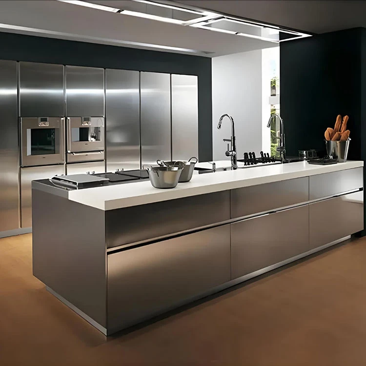 Brushed Stainless Steel Kitchen Cabinets Brushed Stainless Steel Kitchen Cabinets